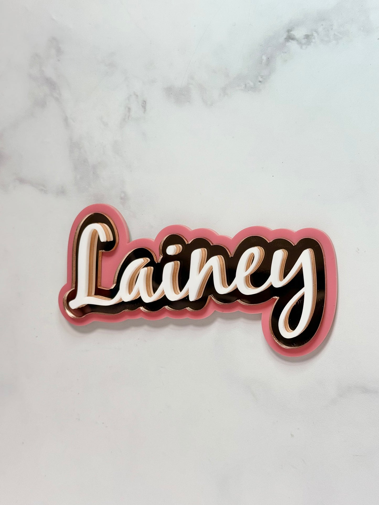 Acrylic Name Wall Plaque (triple layer)