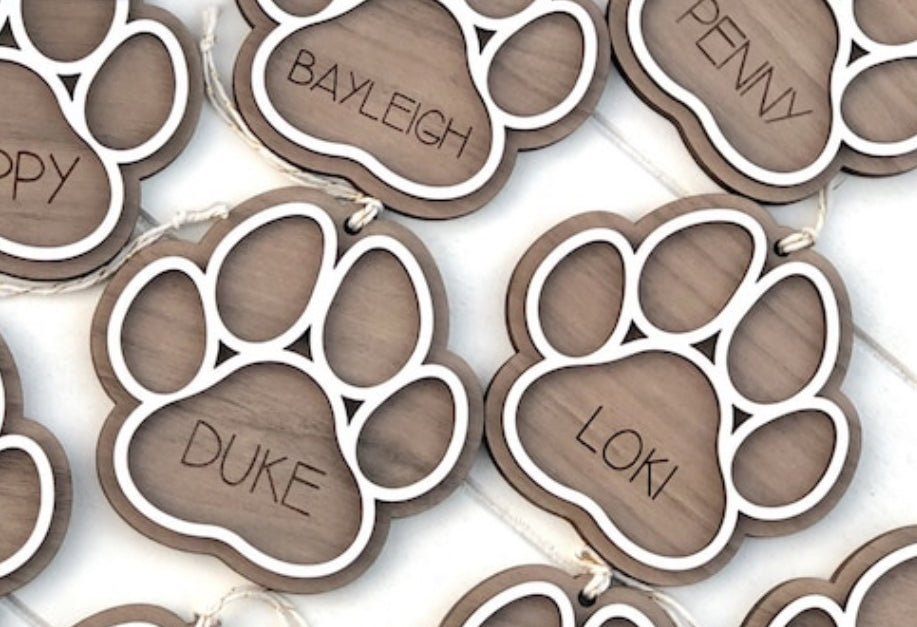 Dog Paw Ornament