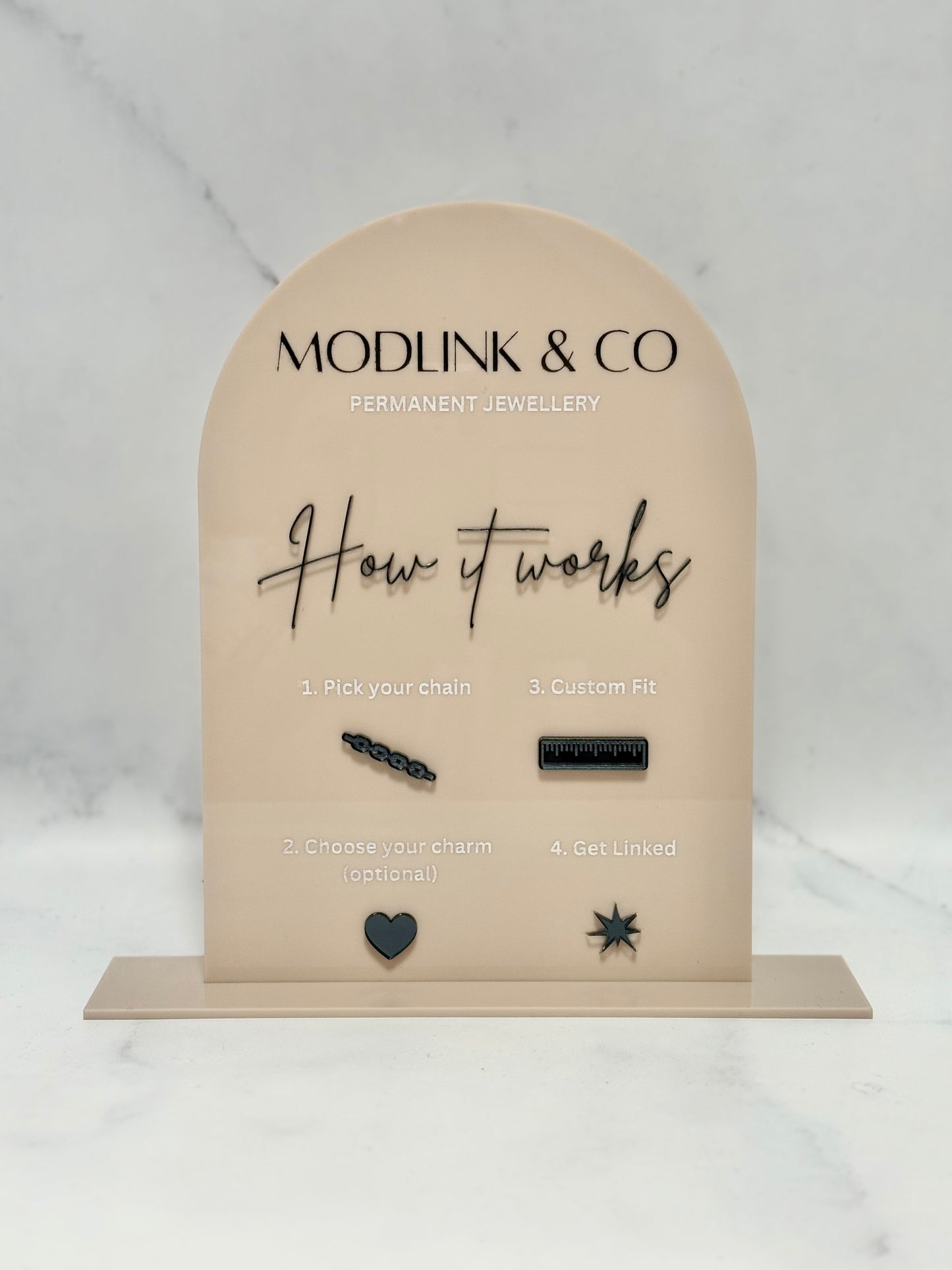 3D - A5 Custom Business Desk Sign