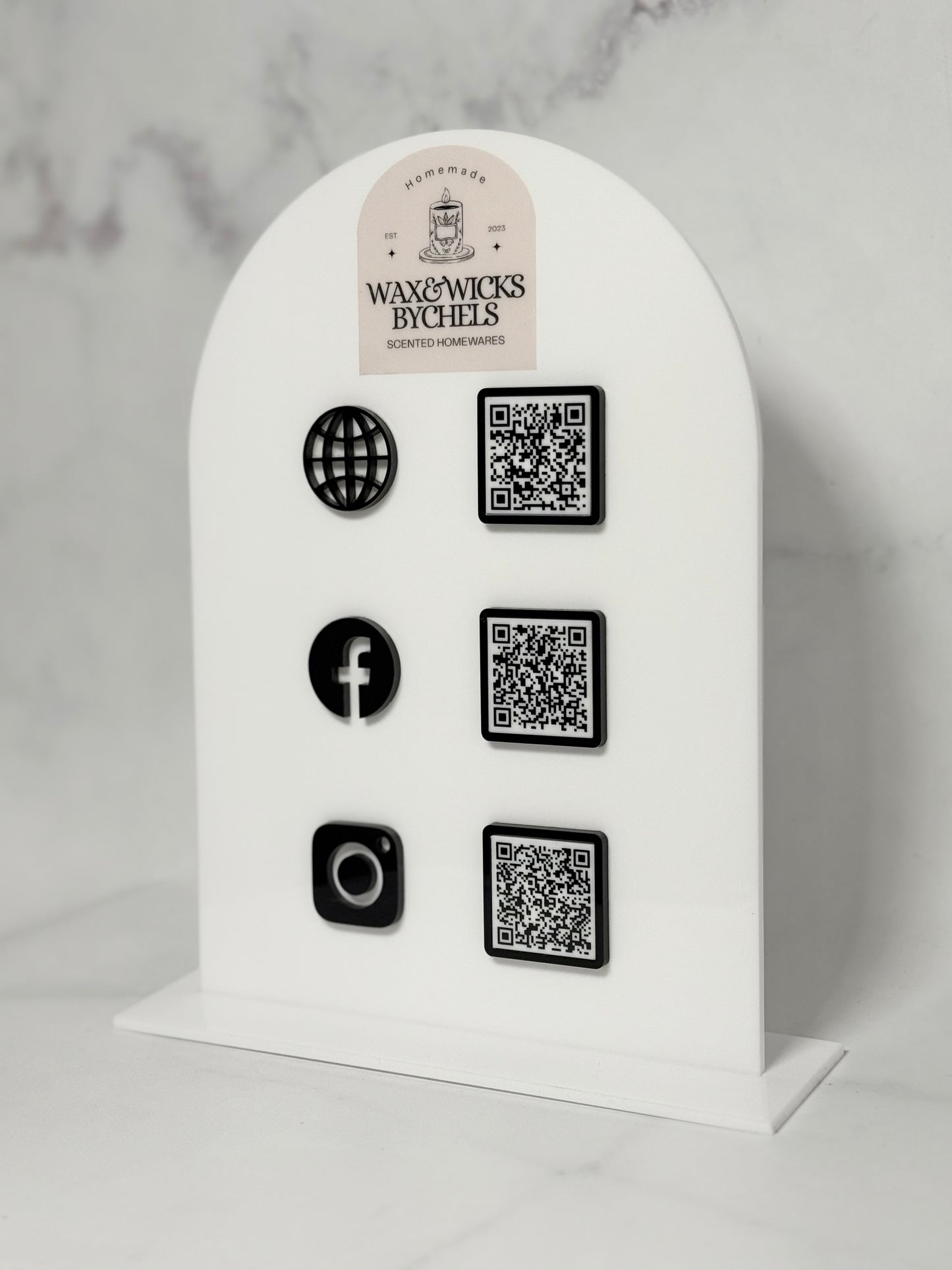 3D - A5 Custom Business Desk Sign