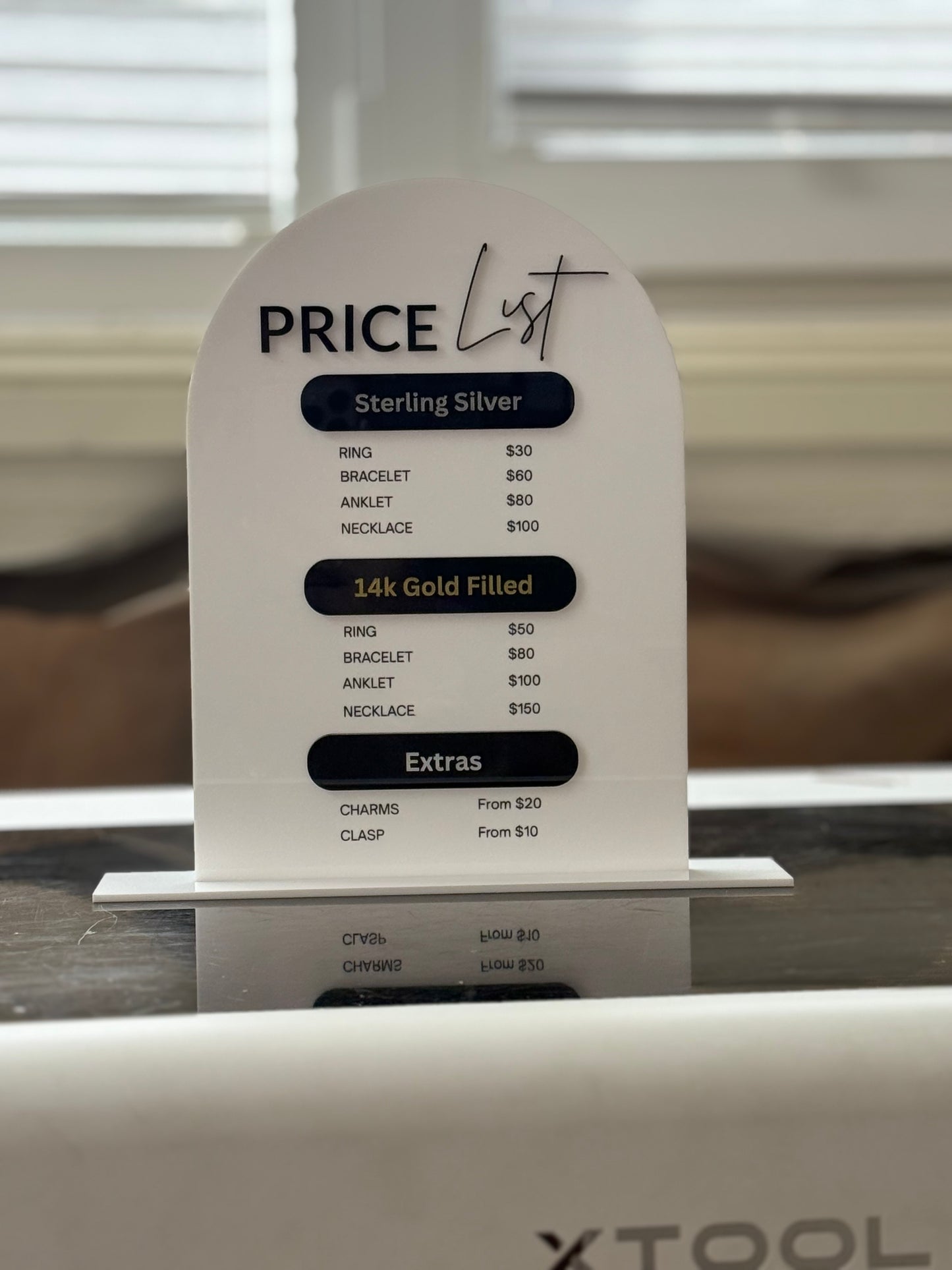 3D - A5 Custom Business Desk Sign