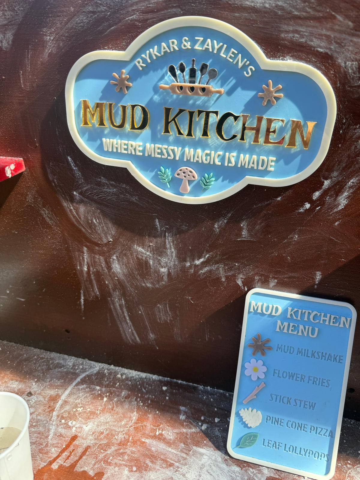 Mud Kitchen Sign & Menu