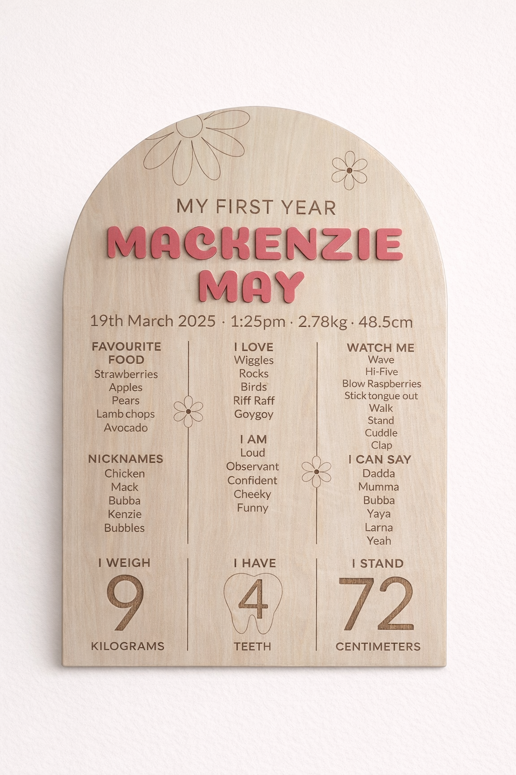 My First Birthday Boards