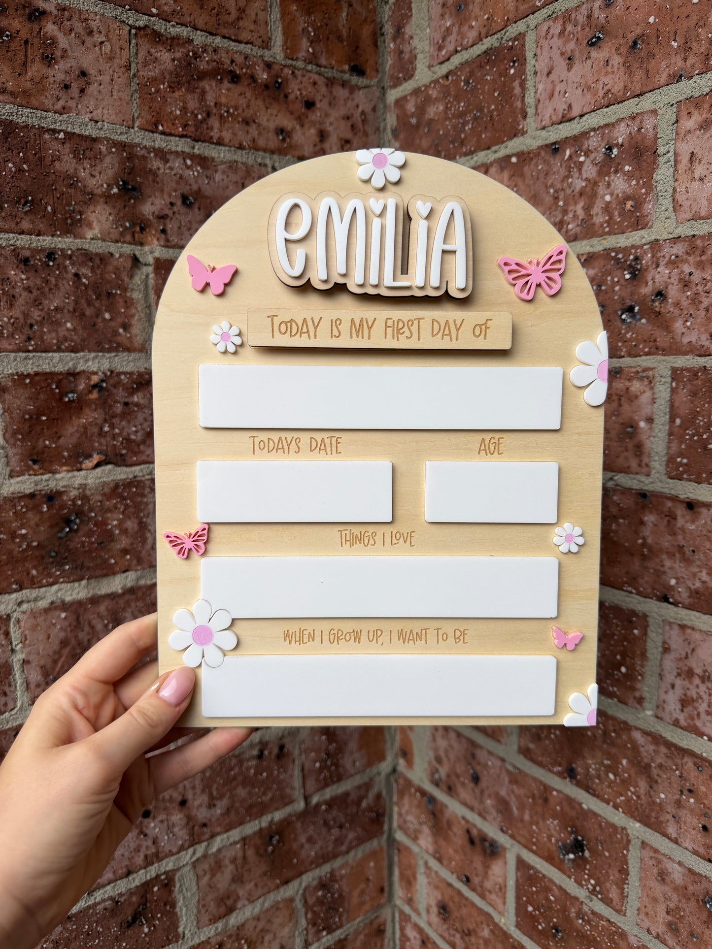 ‘First Day’ board