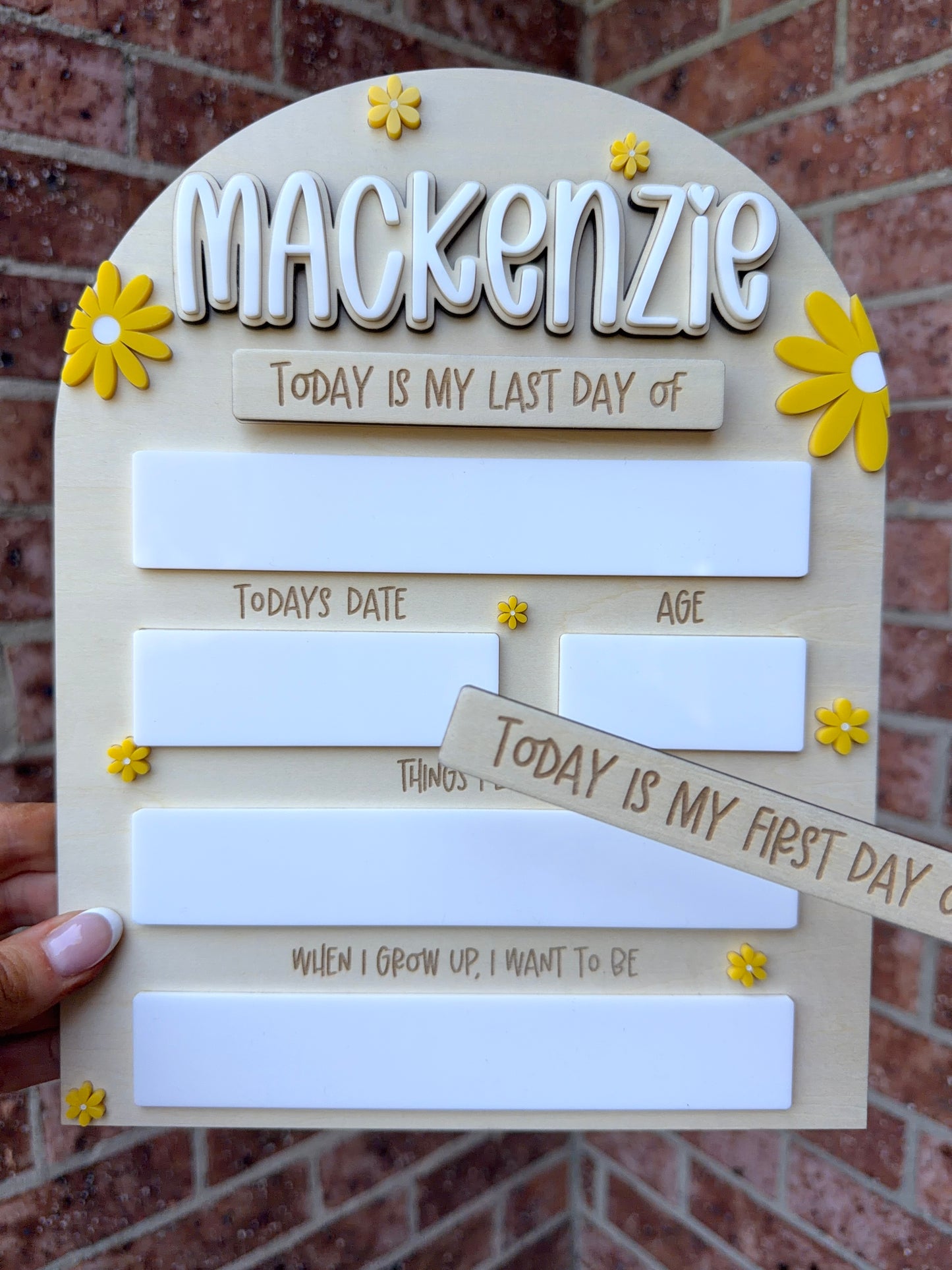 ‘First Day’ board