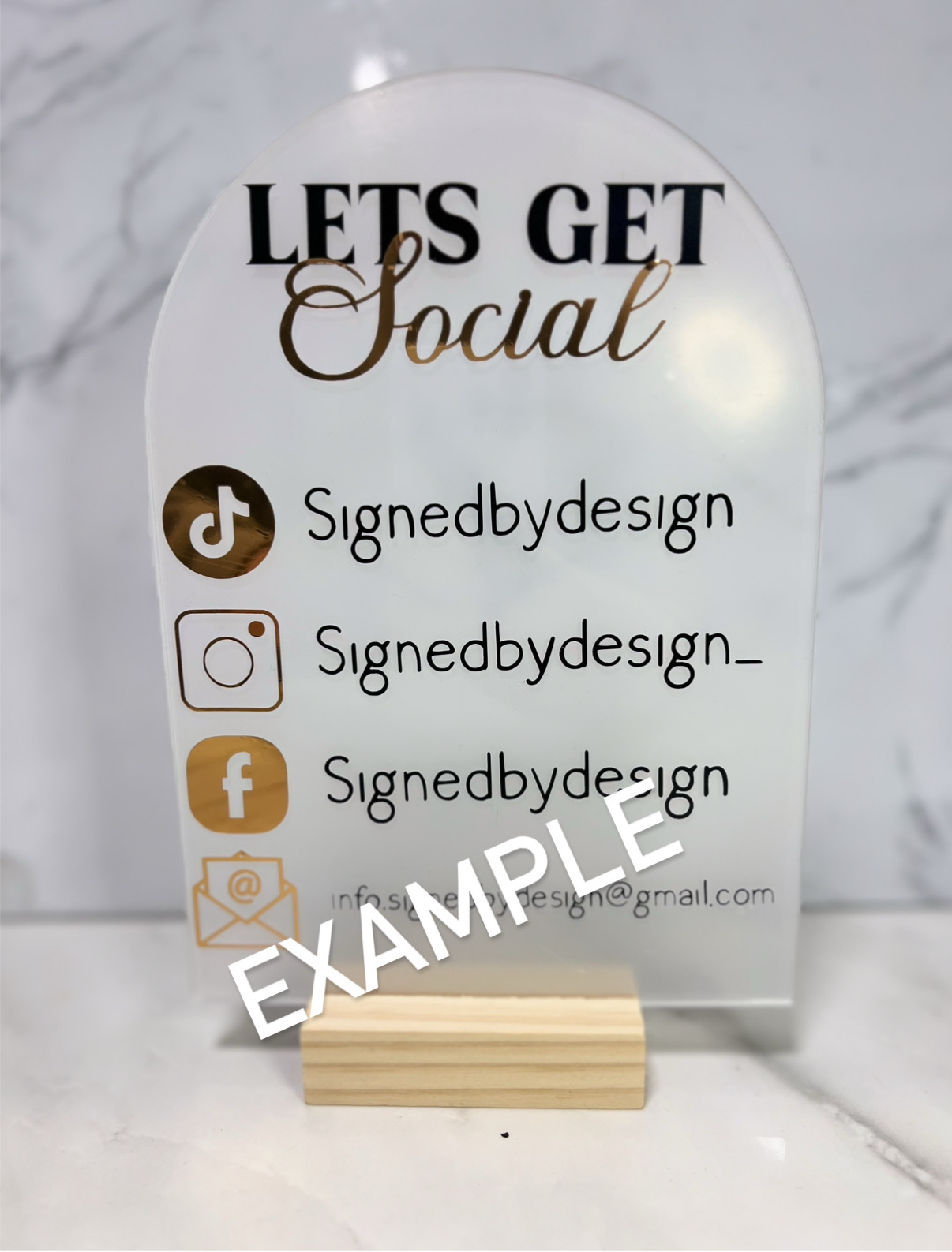 A5 Custom Business Desk Sign