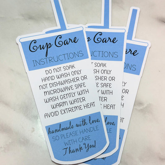 Cup Care Instructions