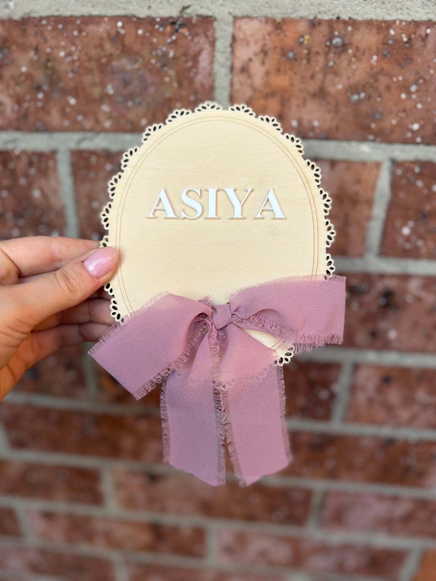 Baby Name Announcement Plaque