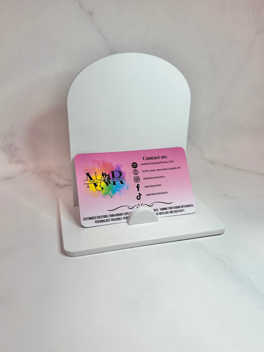 Business Card Sign + Holder