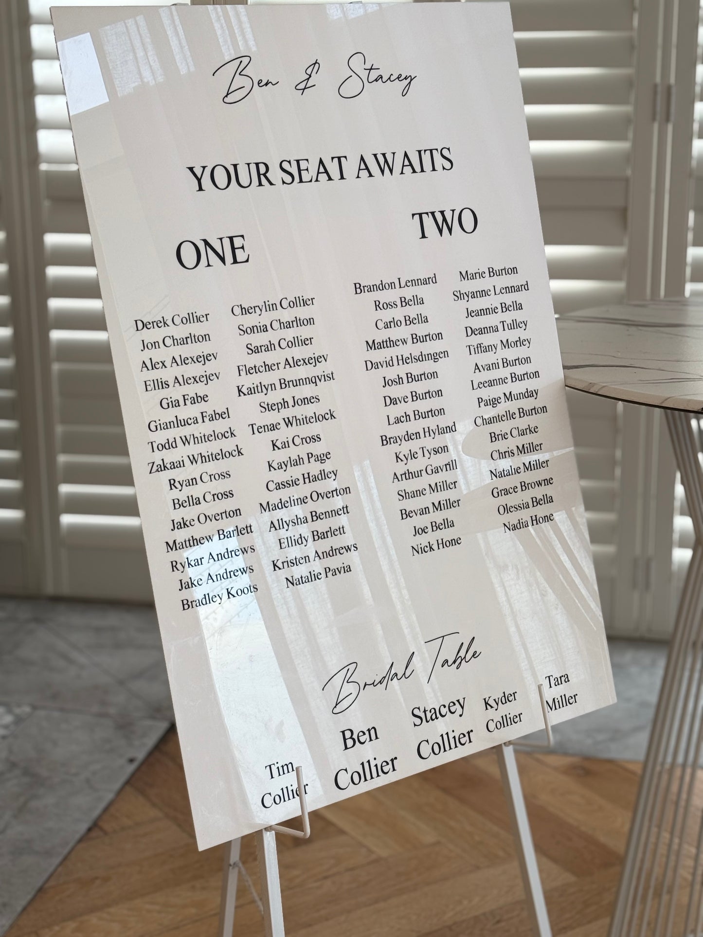 Wedding Seating Sign