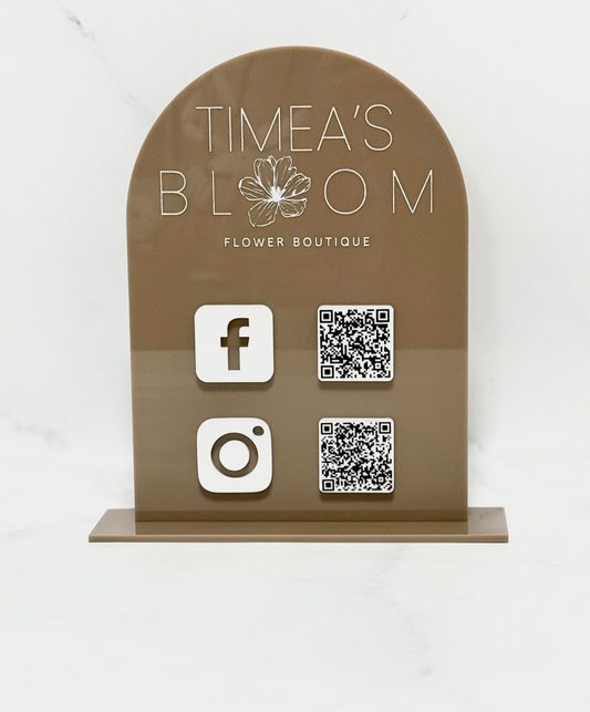 3D - A5 Custom Business Desk Sign