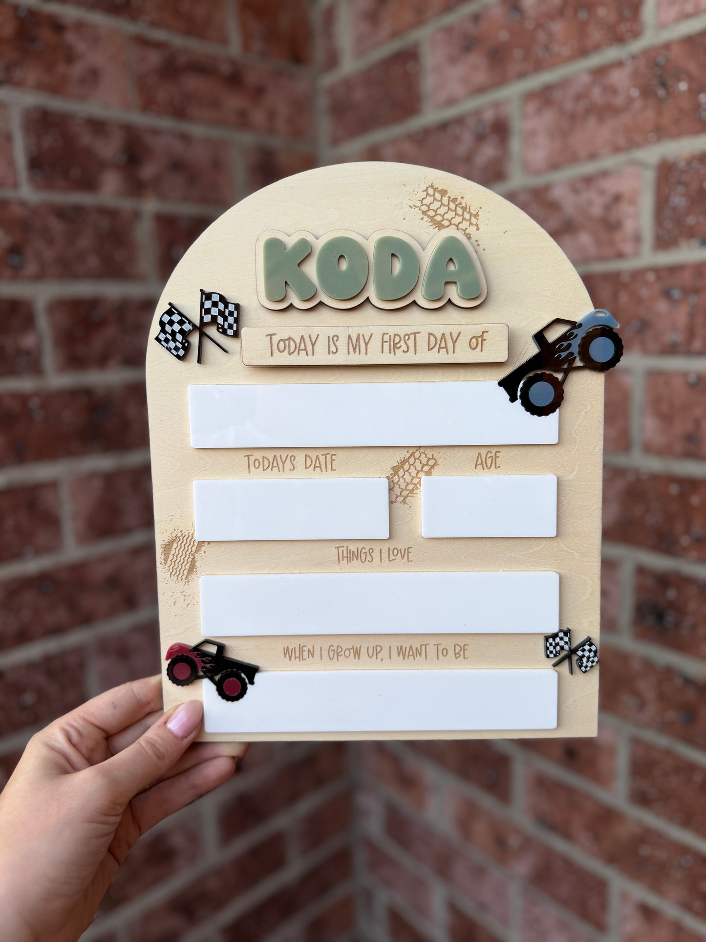 ‘First Day’ board