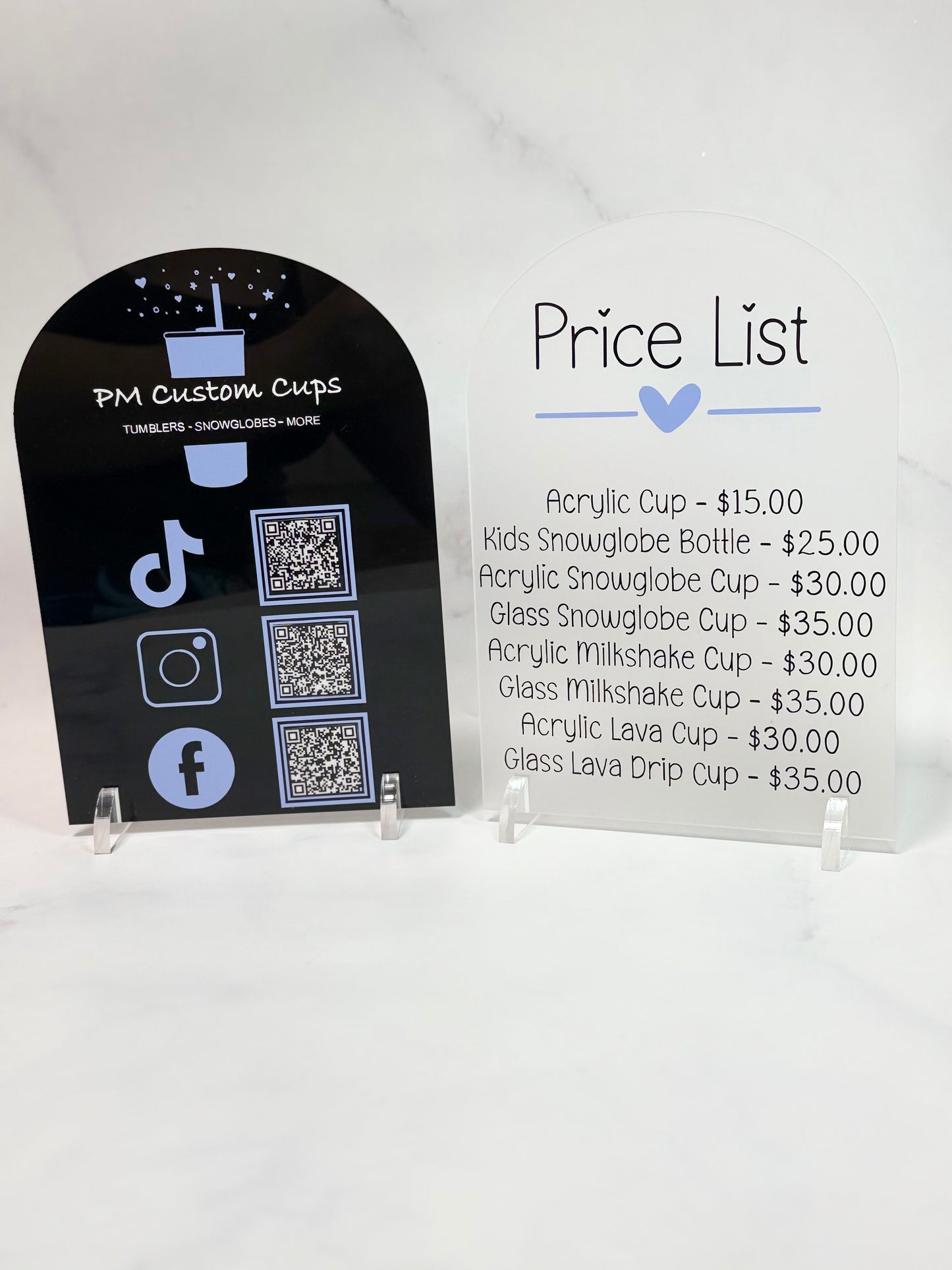 A5 Custom Business Desk Sign