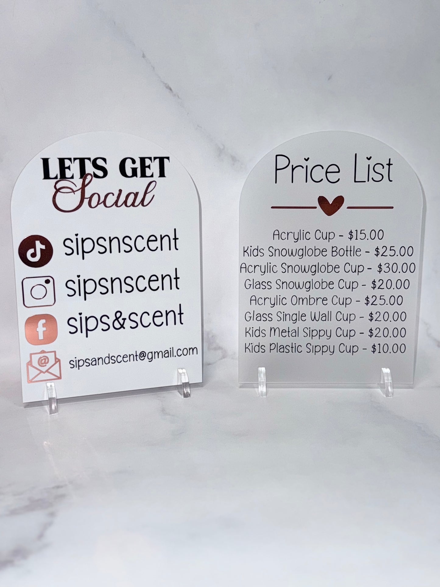 A5 Custom Business Desk Sign