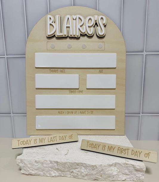 First/last day boards