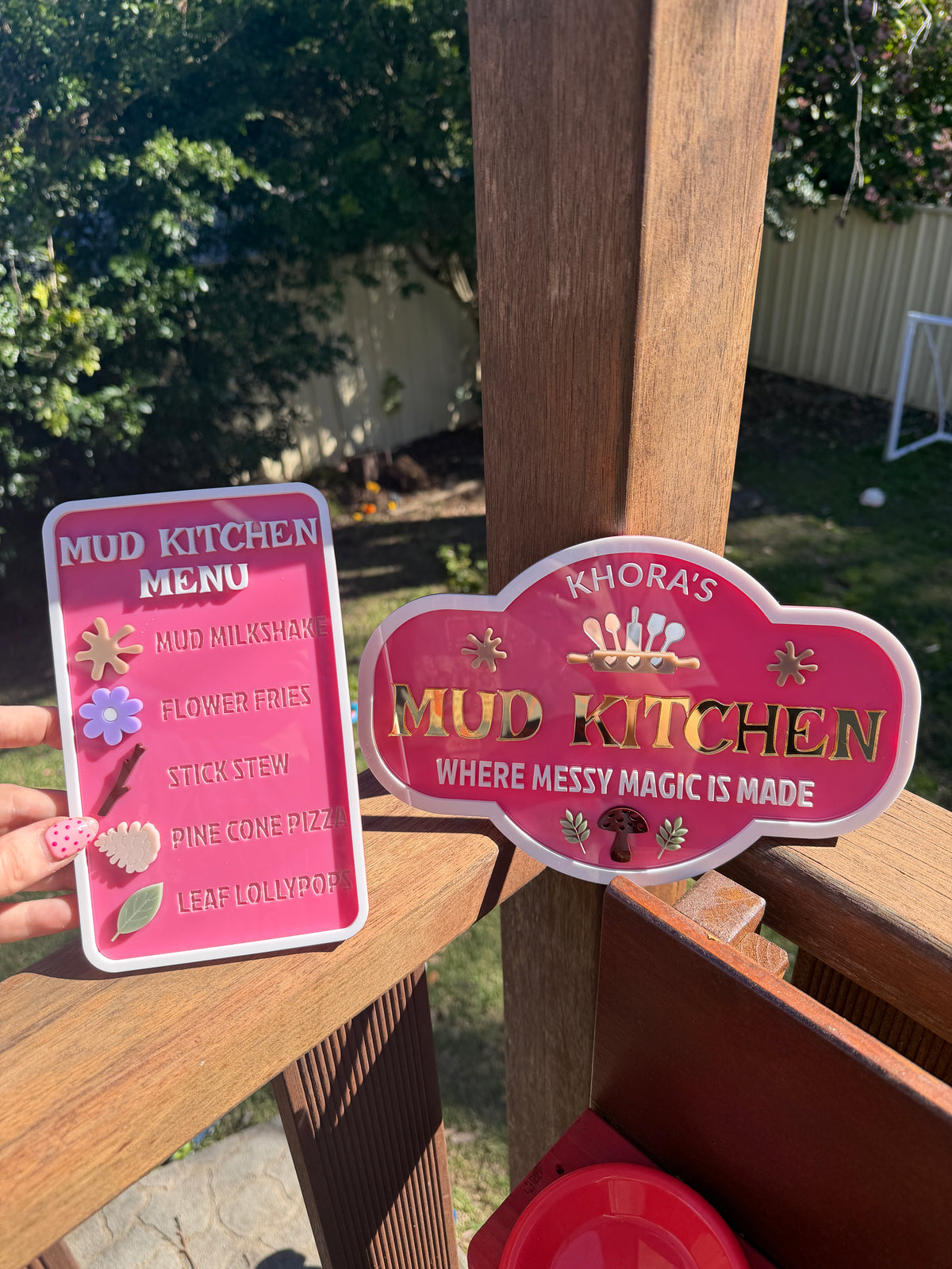 Mud Kitchen Sign & Menu