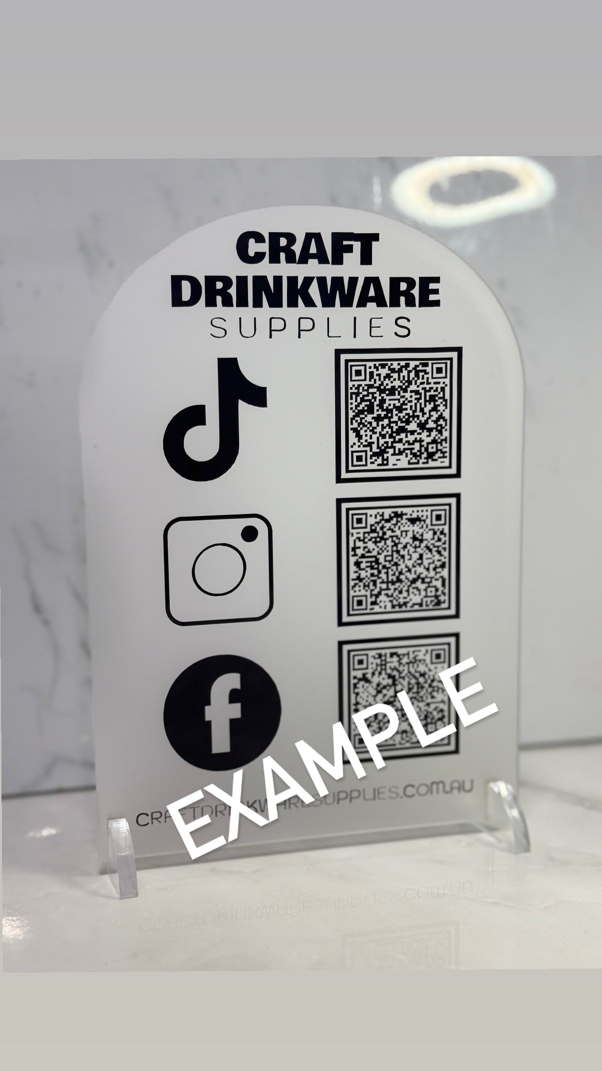 A5 Custom Business Desk Sign