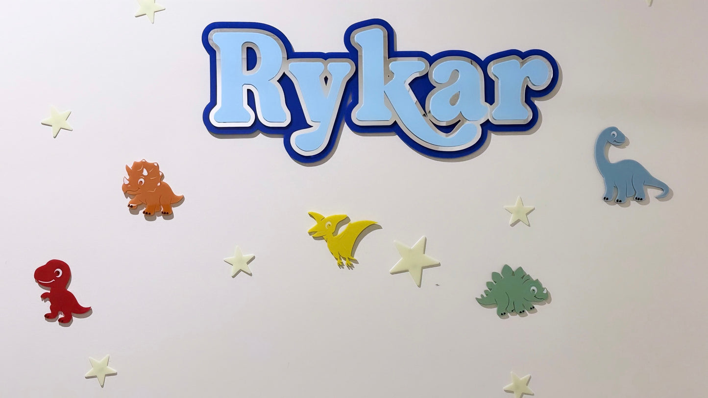 Acrylic Name Wall Plaque (triple layer)