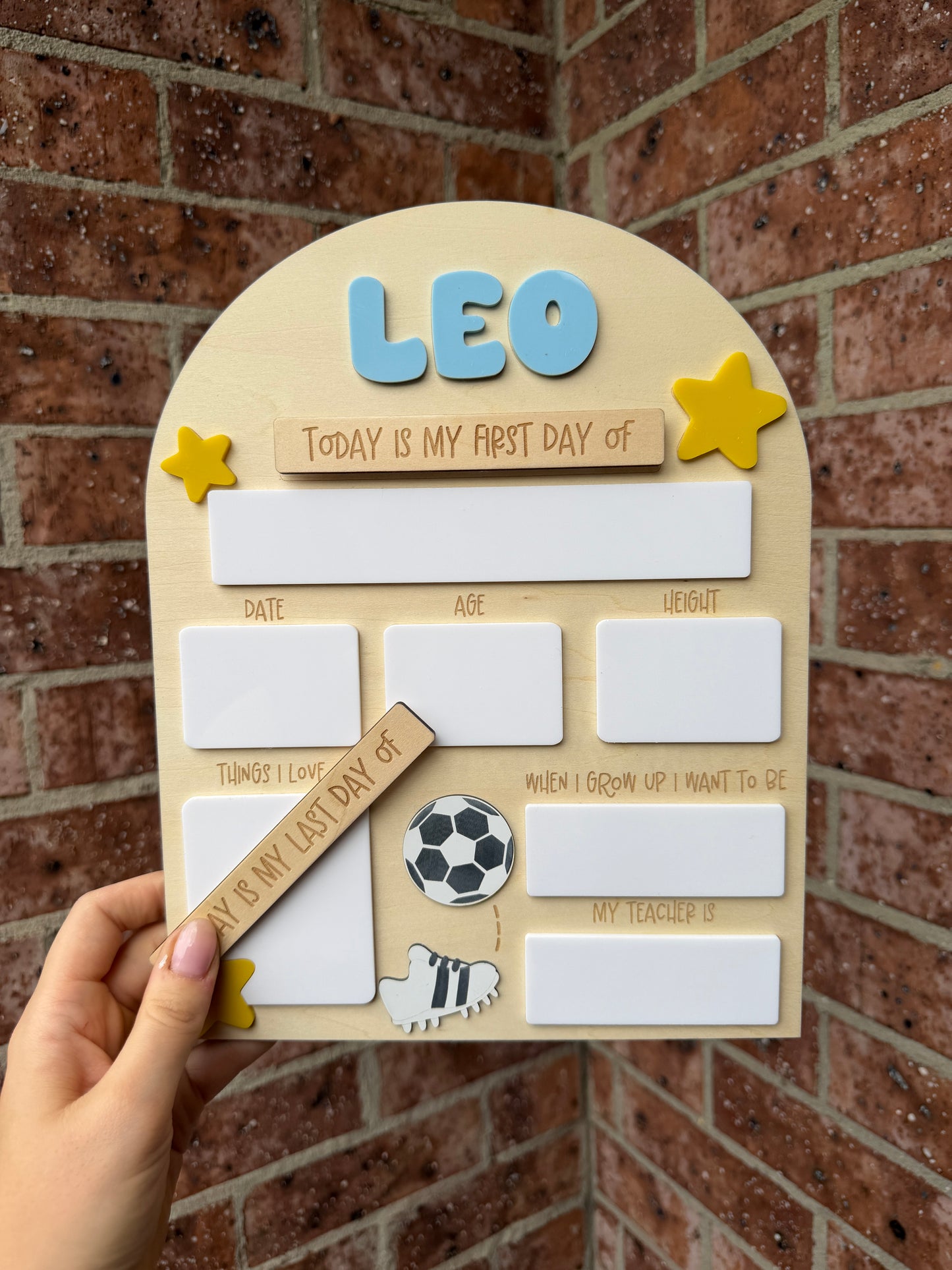 ‘First Day’ board