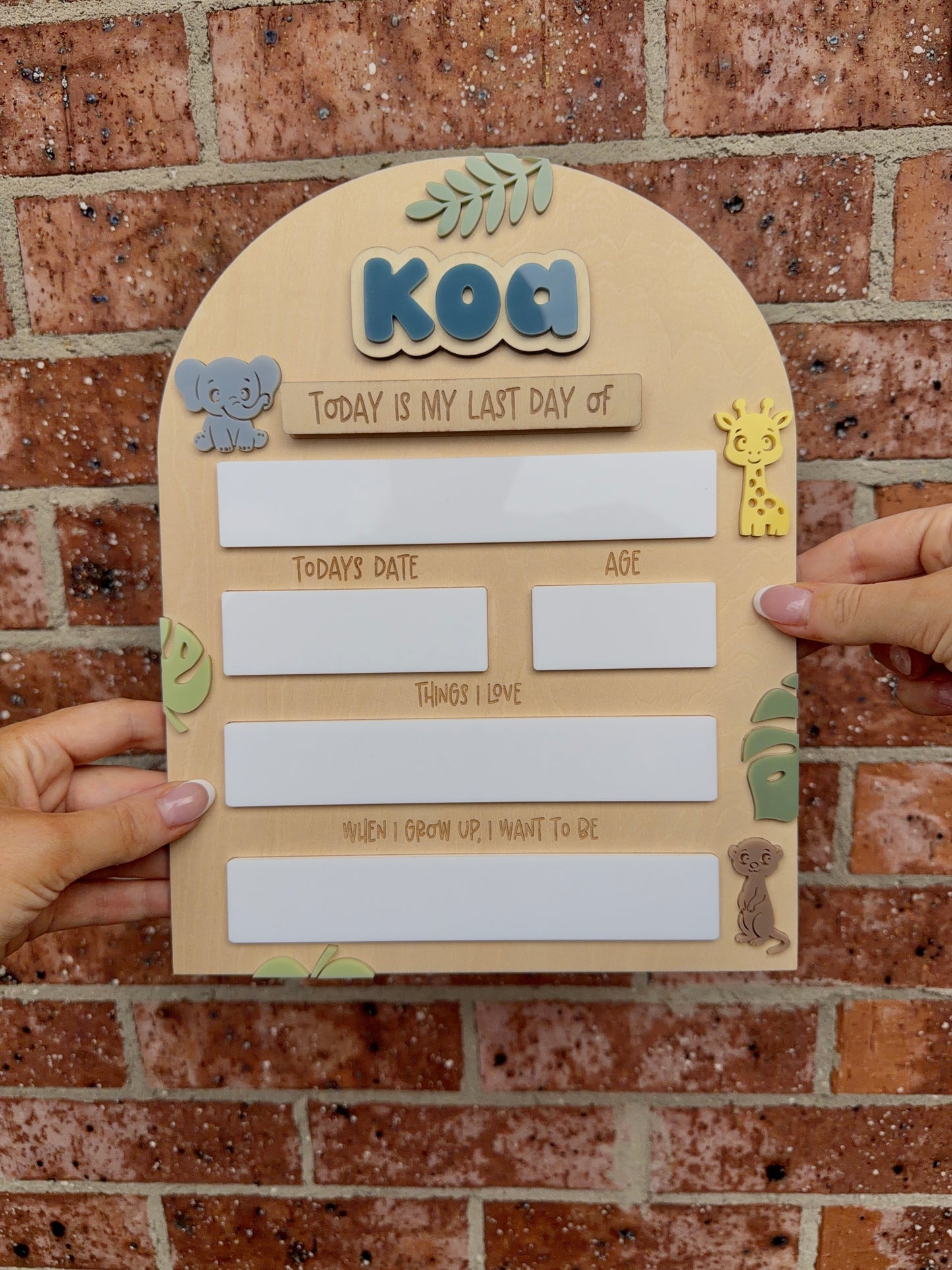 ‘First Day’ board