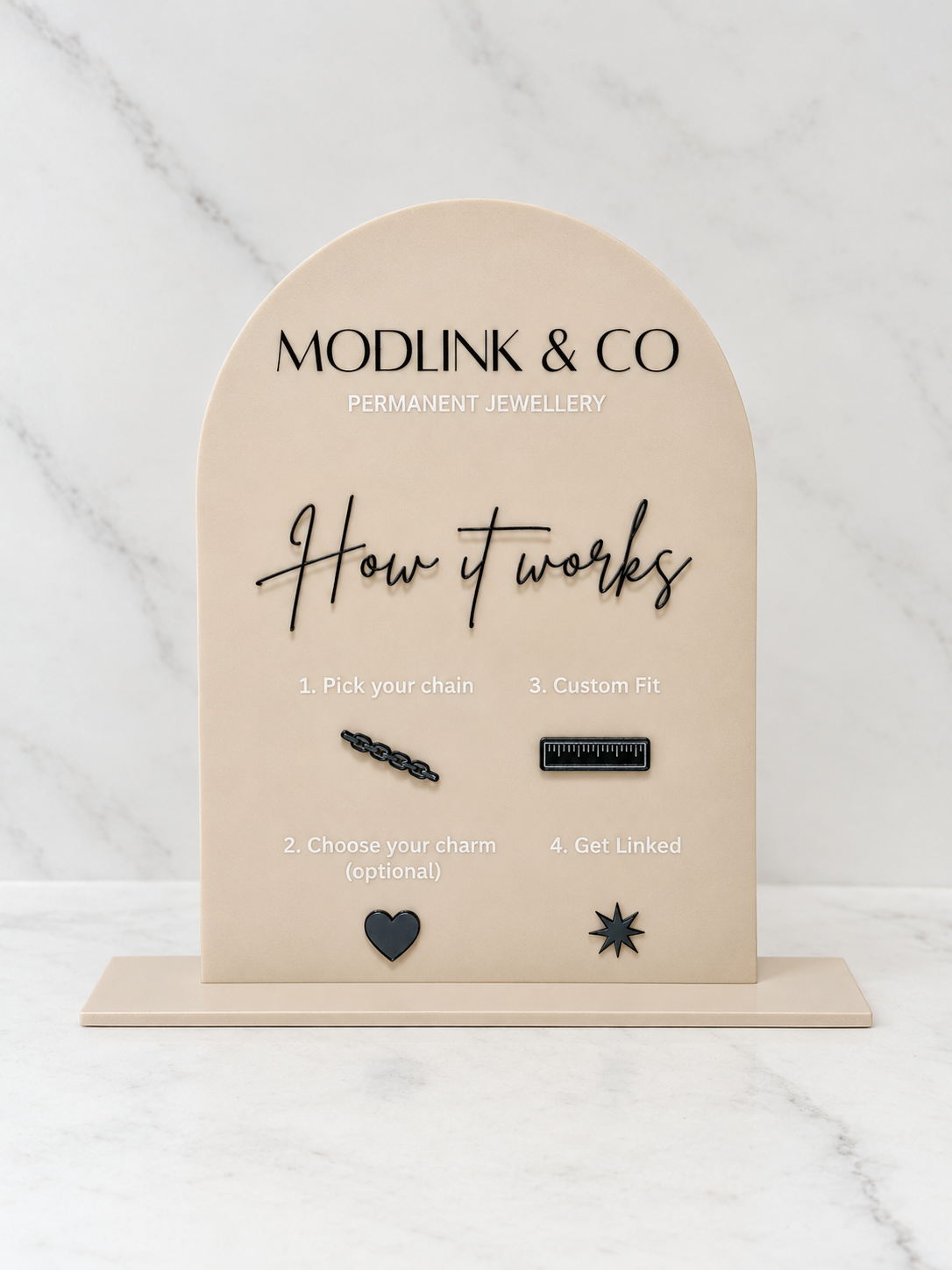 A5 Custom Business Desk Sign