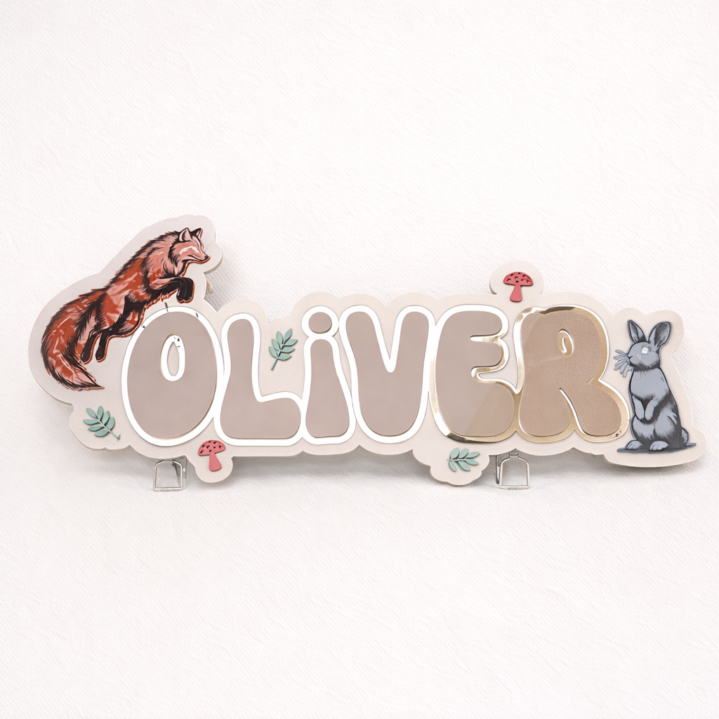 Acrylic Name Wall Plaque (triple layer)
