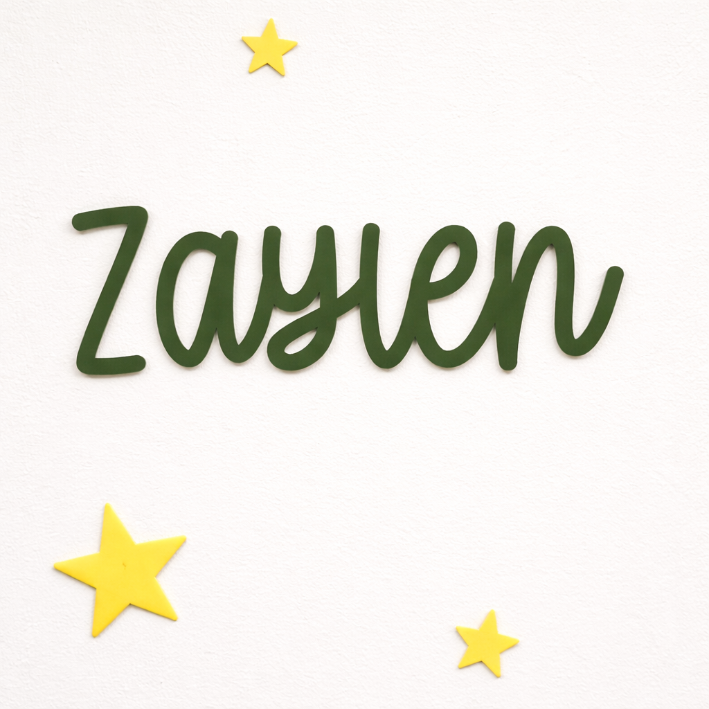 Acrylic Name Wall Plaque (single layer)