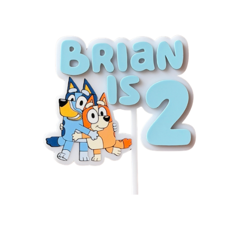 Blue Dog Cake Topper