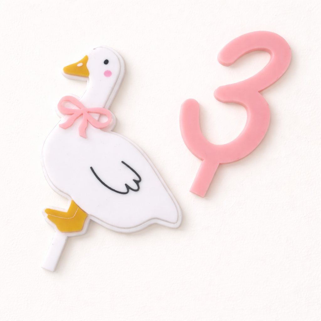 Goose Cake Topper + Number