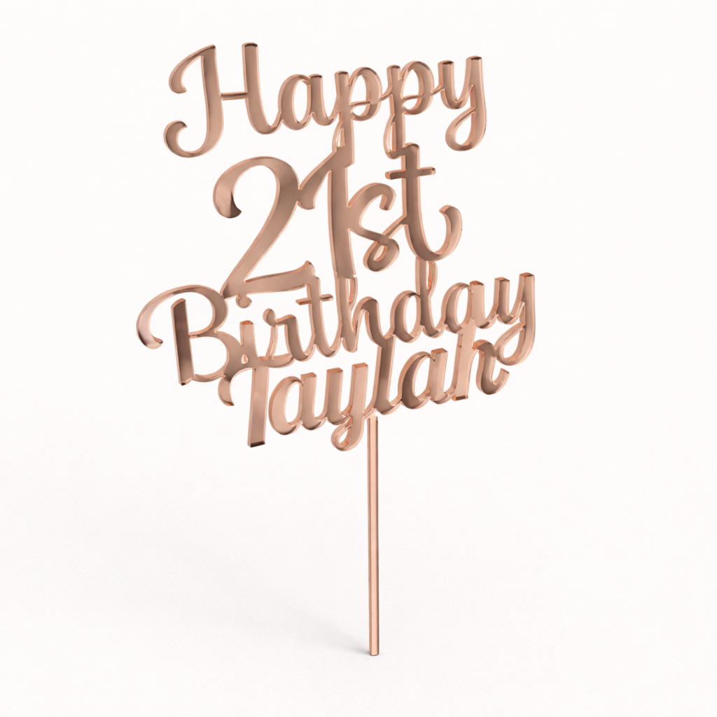 Custom Name & Age Cake Topper