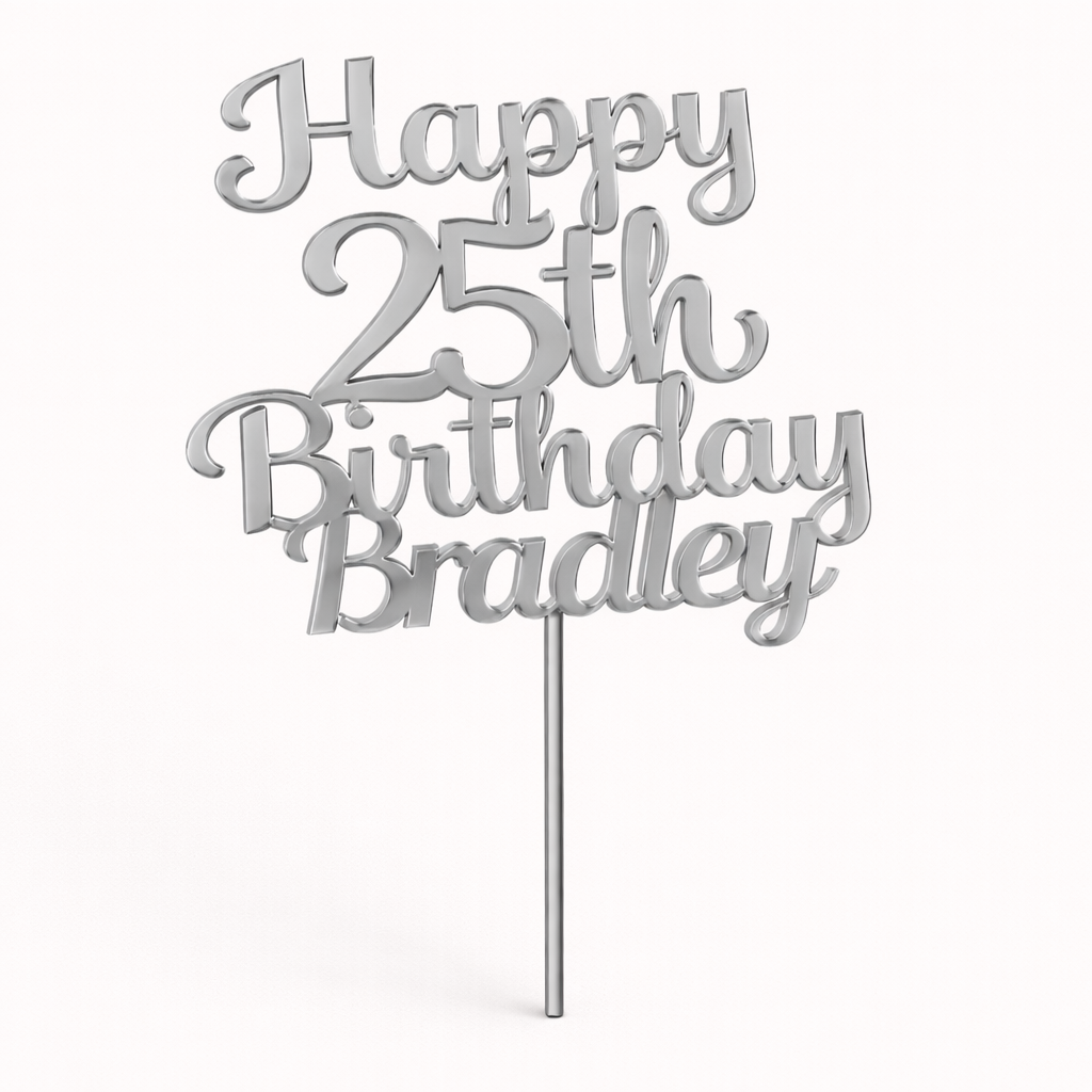 Custom Name & Age Cake Topper