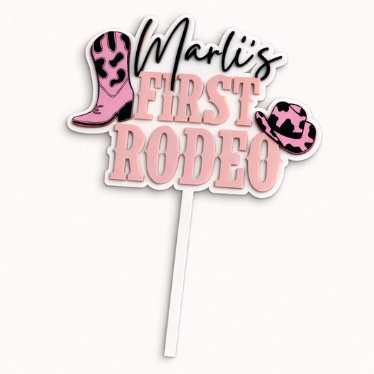 First Rodeo Cake Topper